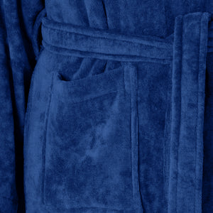 Veliūrinis chalatas su kapišonu TACOMA BLUE (M dydis)