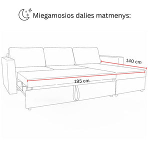 Minkštas kampas COLUMBUS 3+D