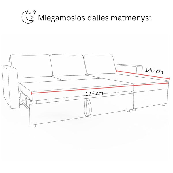 Minkštas kampas COLUMBUS 3+D