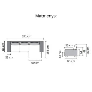 Minkštas kampas COLUMBUS 3+D