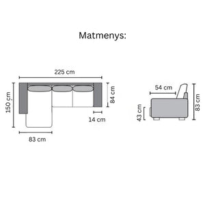 Minkštas kampas LEXINGTON 3+D