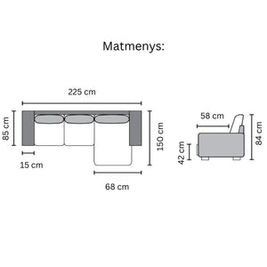 Minkštas kampas LAREDO 3+D