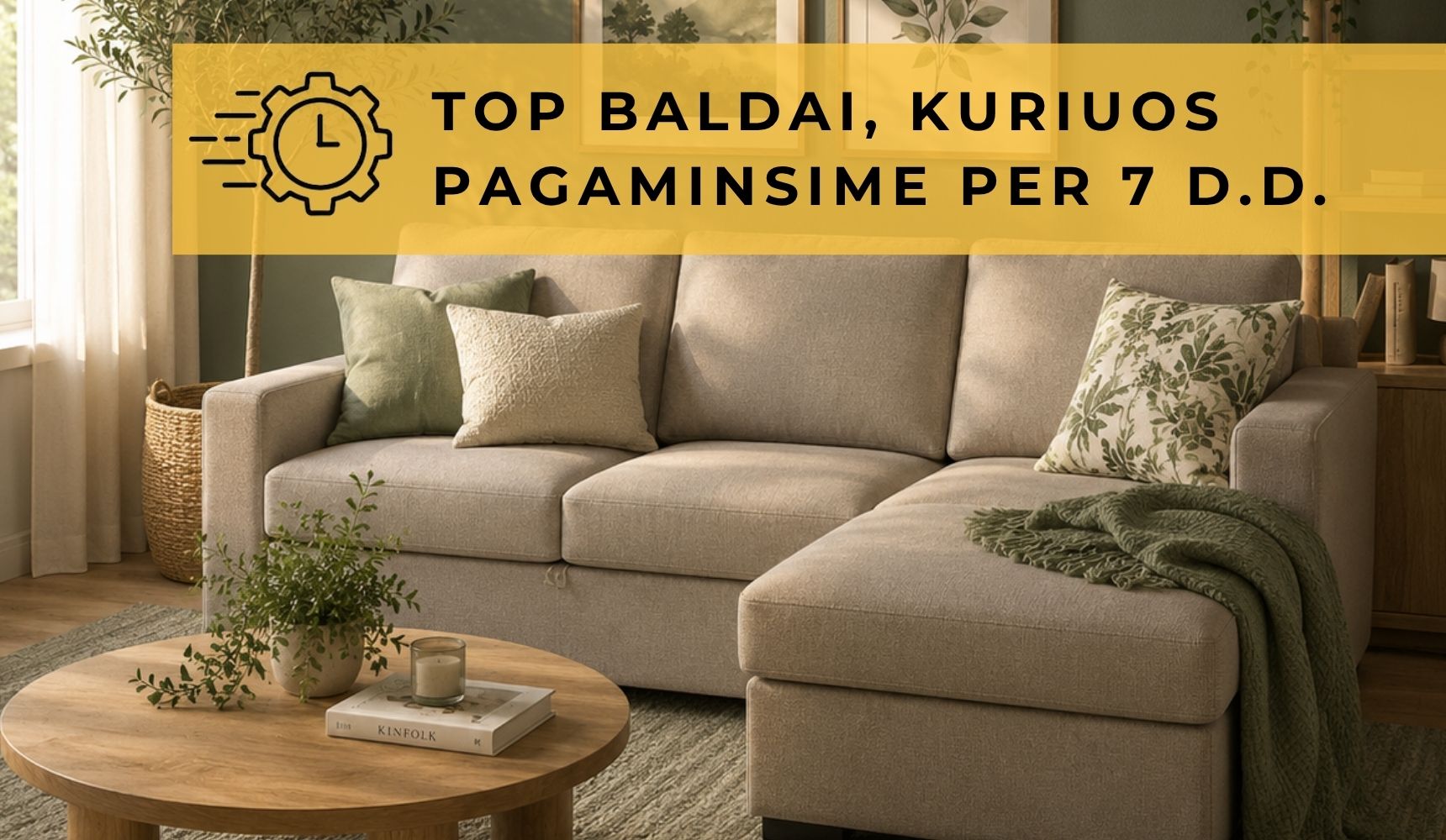 Baldai, kuriuos pagaminsime per 7 d.d.
