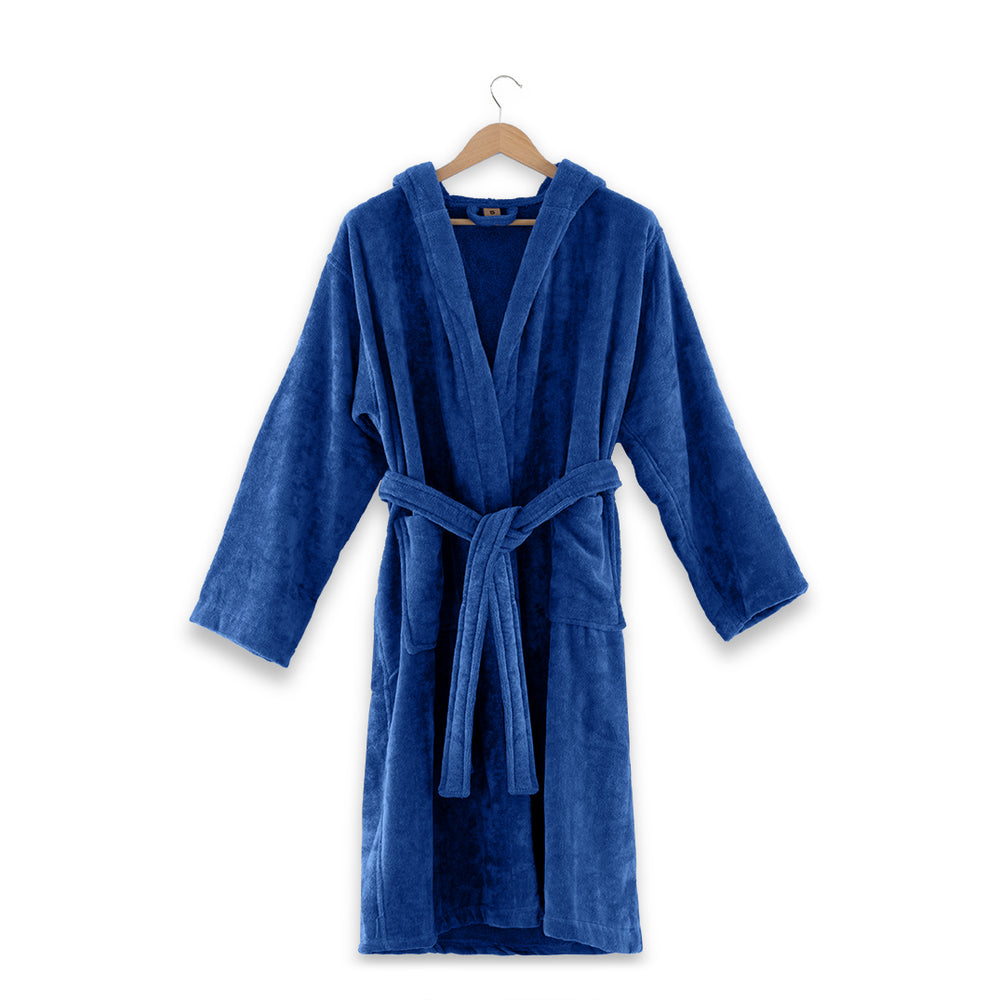 Veliūrinis chalatas su kapišonu TACOMA BLUE (XL dydis)